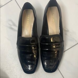 Nine West Black Patent Leather Loafers Flats